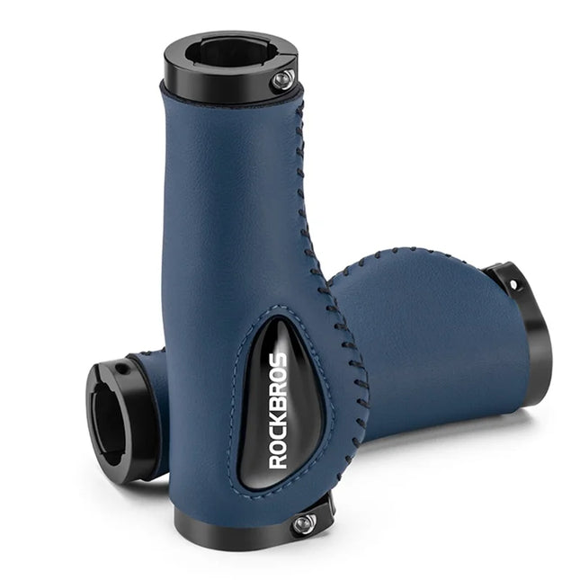 1468Par de manijas de bicicleta de montaña antideslizantes y anti golpes - Azul