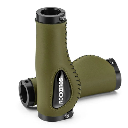 1824Par de manijas de bicicleta de montaña antideslizantes y anti golpes - Verde