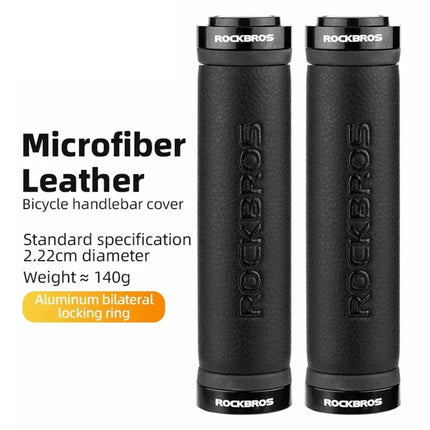 1382 Coppia di manopole per bici in microfibra e pelle