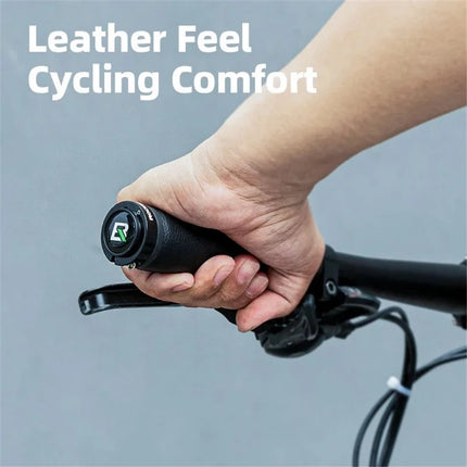 1382 Coppia di manopole per bici in microfibra e pelle