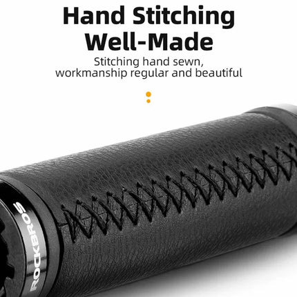 1382 Coppia di manopole per bici in microfibra e pelle