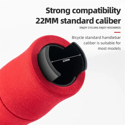 444 Manopole per Manubrio in Bambù con Tappo Antipolvere, Schiuma EVA