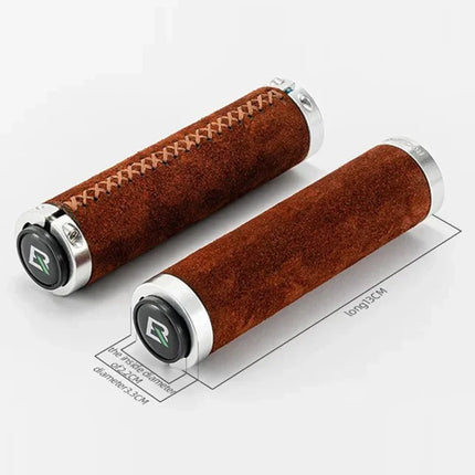 1795 Paar echte Leder Fahrradlenkergriffe