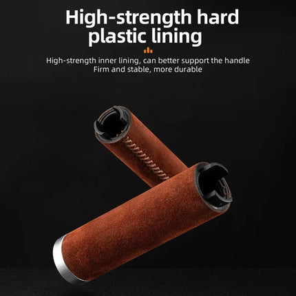 1795 Paar echte Leder Fahrradlenkergriffe