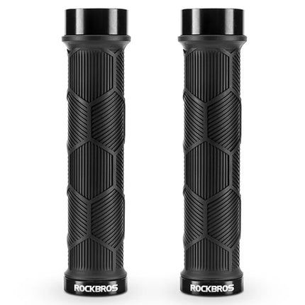 1532Par de punhos de bicicleta com tampas refletoras - Preto