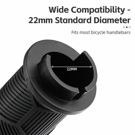 1532Par de punhos de bicicleta com tampas refletoras - Preto