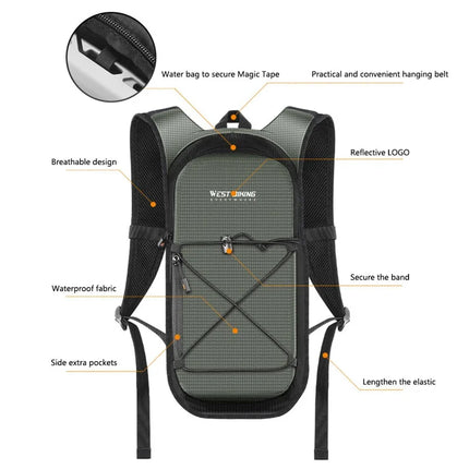 1002Sac à dos de randonnée pour le cyclisme, l&amp;#39;alpinisme  - Gris