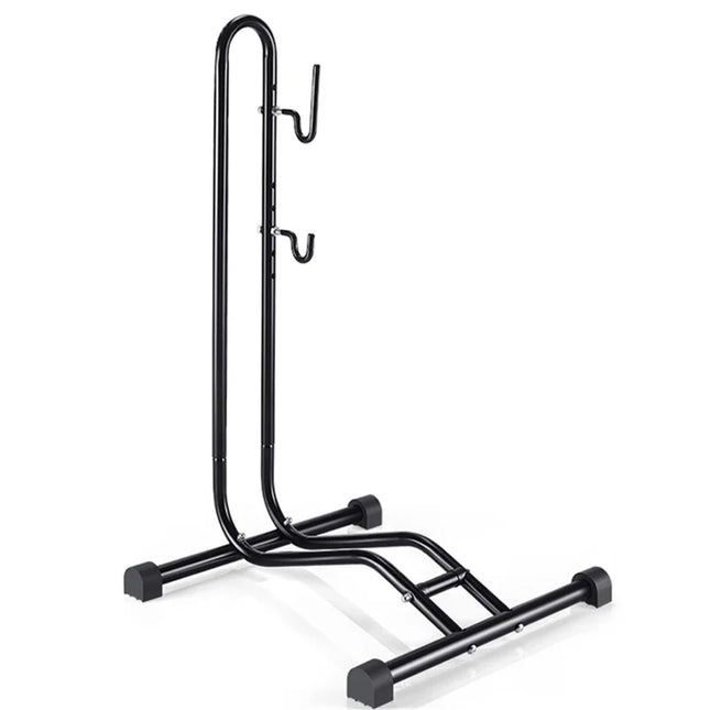 1538 Soporte de bicicleta 2-en-1, soporte de estacionamiento vertical en forma de L