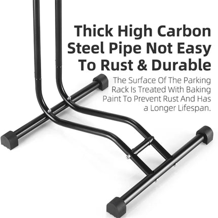 1538 2-in-1 Bike Stand, L-Shaped Vertical Parking Stand