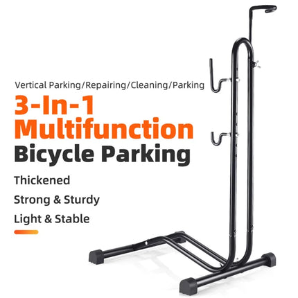 1847 3-in-1 bike stand, L-shaped vertical parking stand