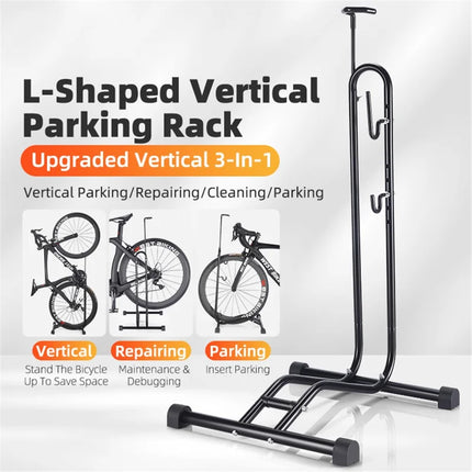 1847 3-in-1 bike stand, L-shaped vertical parking stand