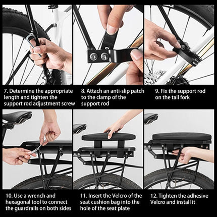 1648 Bicycle Cycling Luggage Rack, Aluminum Alloy Shelf