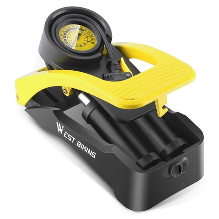 916Pompa a piede ad alta pressione a doppio cilindro per bicicletta