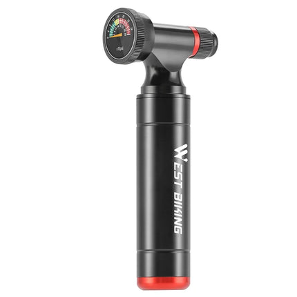 1147Gonfleur CO2 pour vélo, pompe à vélo en alliage d&amp;#39;aluminium avec manomètre