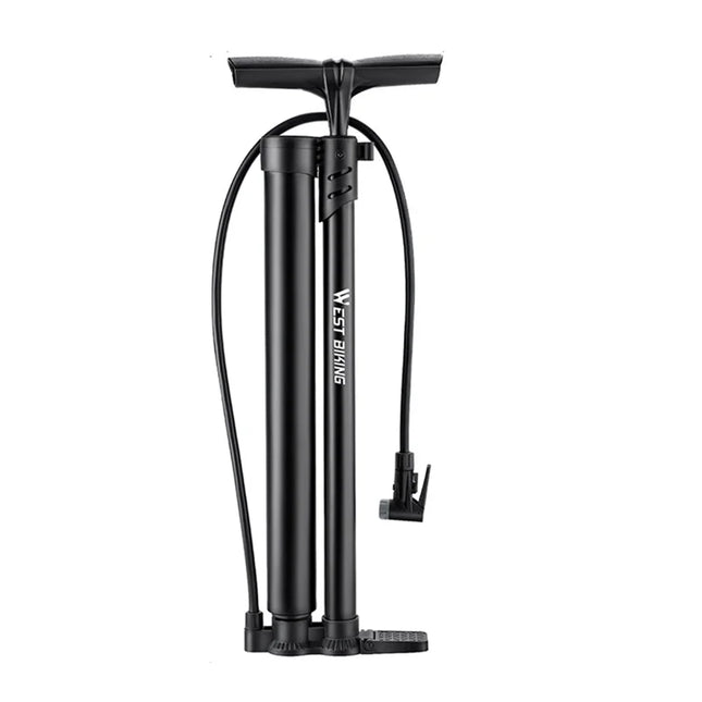 Hochdruck-Fahrradpumpe mit Doppelzylinder und Manometer