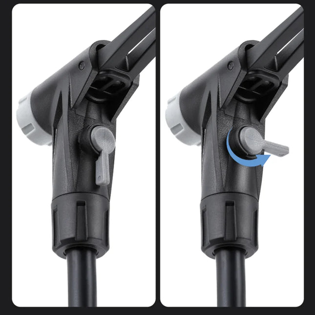Hochdruck-Fahrradpumpe mit Doppelzylinder und Manometer