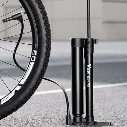 Pompe à vélo haute pression à double cylindre avec manomètre