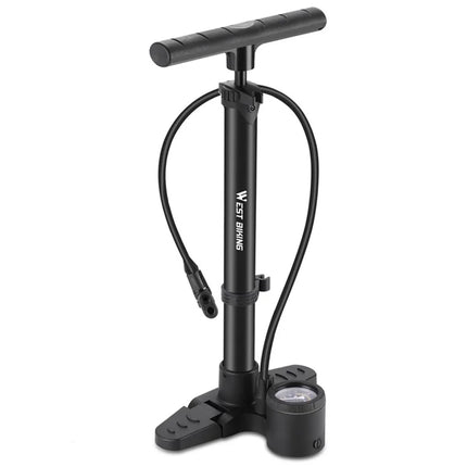 754 Portable vertical bike pump 230PSI with folding base for bikes