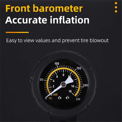 754 Portable vertical bike pump 230PSI with folding base for bikes