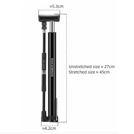 2341Pompe à vélo portable  120PSI haute pression avec manomètr