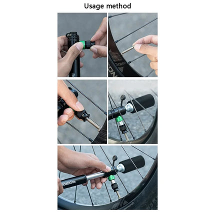 2481 Tragbare ROCKBROS Hochdruck-Fahrradpumpe 110 PSI mit AV / FV Düse