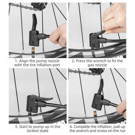 1602Pompe à pied portable 100 PSI haute pression pour vélo