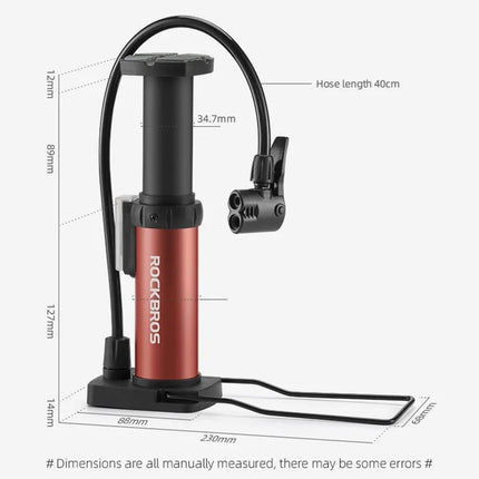 1602Pompe à pied portable 100 PSI haute pression pour vélo