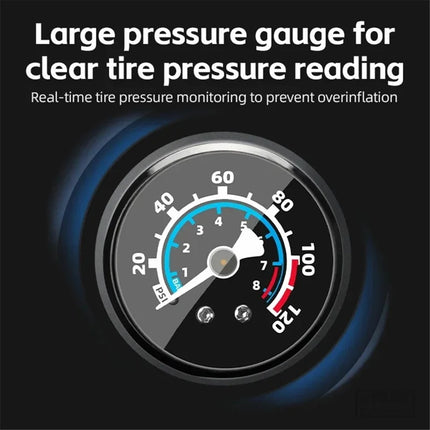 225Pompe à vélo avec manomètre