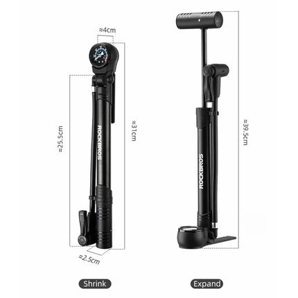 1040Pompe à vélo avec manomètre 120PSI Portable Gonflage FV / AV