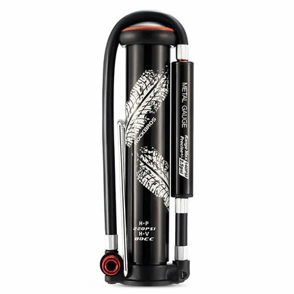 1194Pompa per bicicletta 220PSI ad aria manuale con manometro nascosto