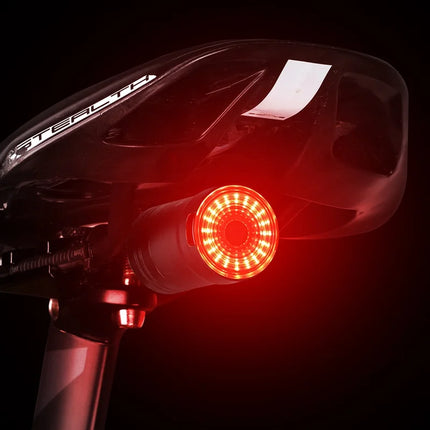 664Fanale posteriore intelligente per bicicletta impermeabile, rilevamento freno Montaggio sella