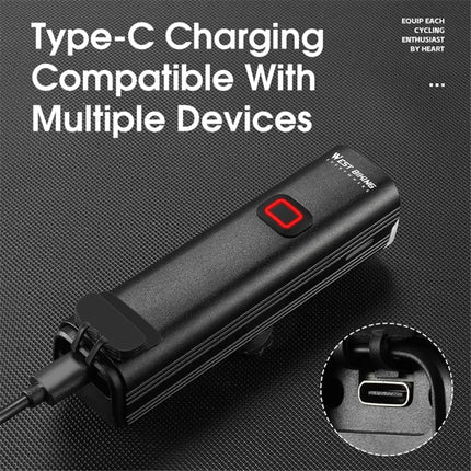 1475Lampe avant de vélo LED lumineuse - Montage suspendu