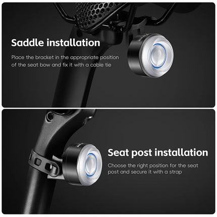 280Fanale posteriore per bicicletta intelligente con allarme luminoso colorato