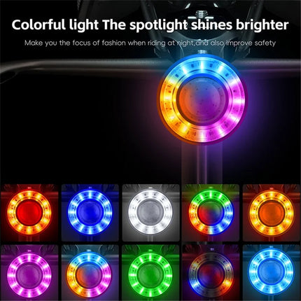 280Fanale posteriore per bicicletta intelligente con allarme luminoso colorato