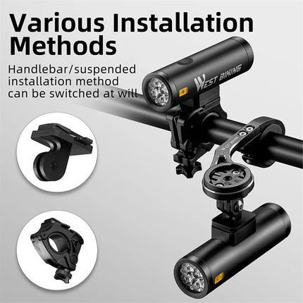 Faro anteriore per bicicletta in lega di alluminio 400LM impermeabile IPX6