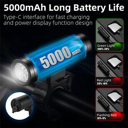 Faro anteriore per bicicletta in lega di alluminio 400LM impermeabile IPX6