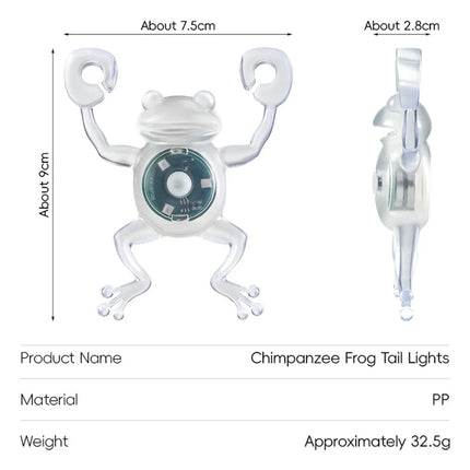 1137Feu Arrière de Vélo Forme Grenouille Étanche LED Lumière Rouge