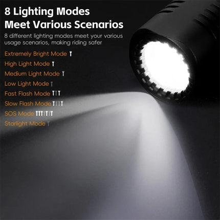 967 Bicycle Front Light 800LM in Aluminum Alloy - Black