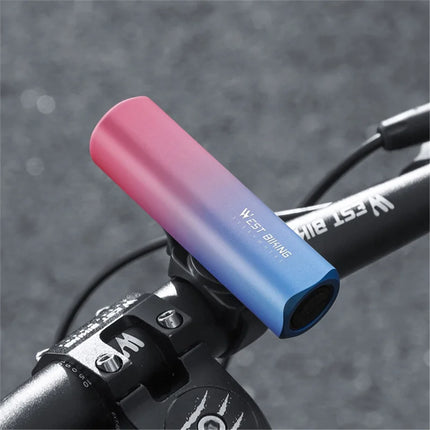 983Phare avant de vélo lumineux 400LM en alliage d&amp;#39;aluminium  - Dégradé bleu + rose