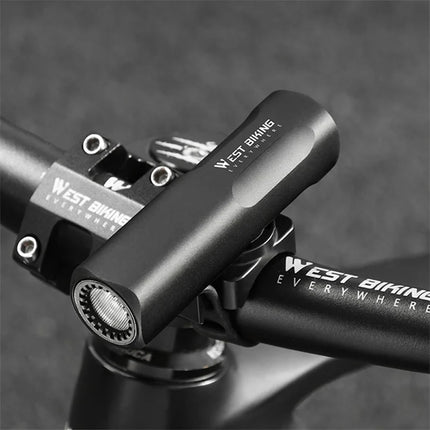 1063Phare avant de vélo lumineux 400LM en alliage d&amp;#39;aluminium  - Noir