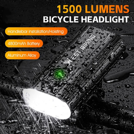 1108Lampe de guidon de vélo haute puissance 1500 Lumen, 5 modes étanche