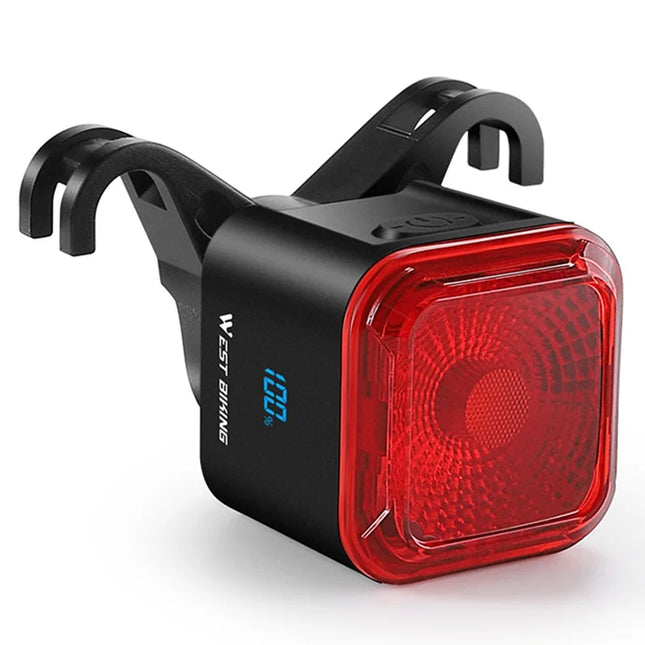 643Fanale posteriore intelligente per bicicletta, rilevamento freno, indicatore di batteria