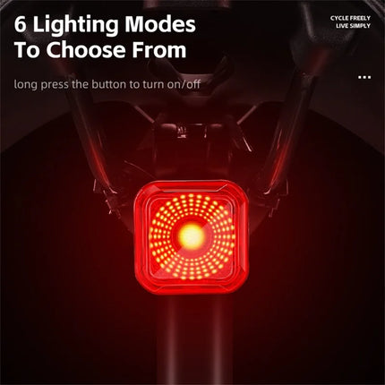 782 Smart bike rear light, brake detection, battery display