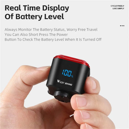 556 Smart Bicycle Rear Light, Brake Detection, Battery Display