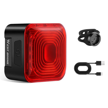 1500Fanale posteriore intelligente per bicicletta, rilevamento frenata, indicatore di batteria