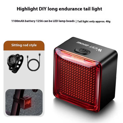 1024Feu arrière de vélo avec capteur de frein, programmable DIY