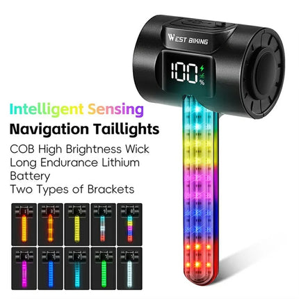 1691Luz Trasera de Bicicleta Inteligente con Detección de Frenado