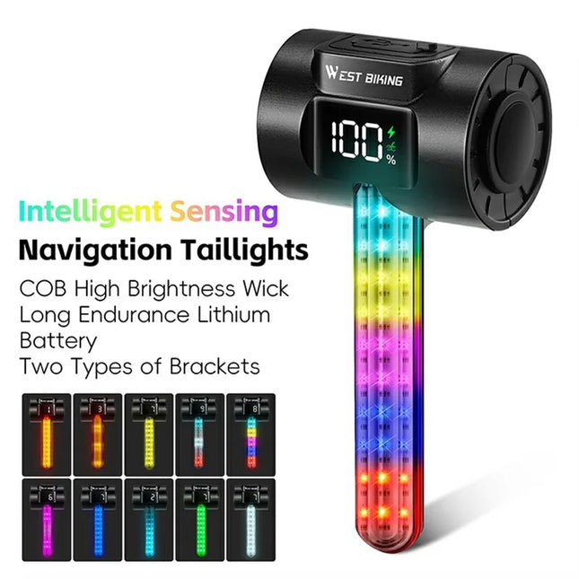 1691Luz Trasera de Bicicleta Inteligente con Detección de Frenado
