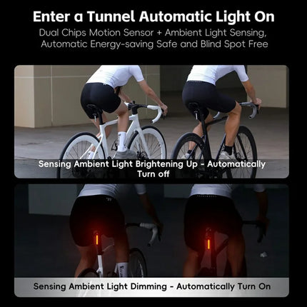 1691Luz Trasera de Bicicleta Inteligente con Detección de Frenado