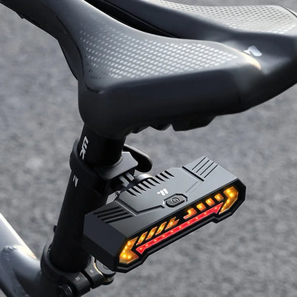 Feu arrière de vélo sans fil avec télécommande et klaxon